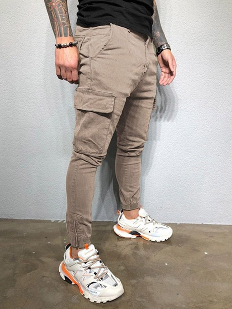 Cargo Pants Fick Vanlig Overall Four Seasons Herr Casual Byxor