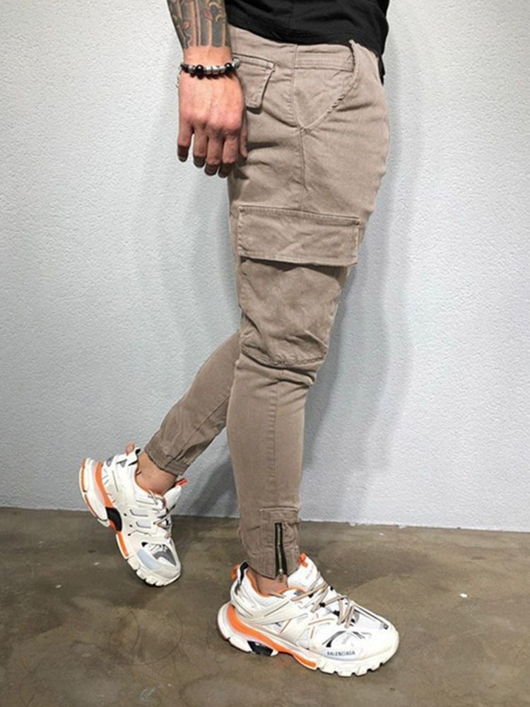 Cargo Pants Fick Vanlig Overall Four Seasons Herr Casual Byxor