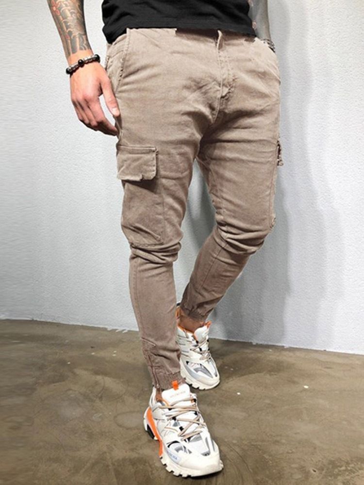 Cargo Pants Fick Vanlig Overall Four Seasons Herr Casual Byxor