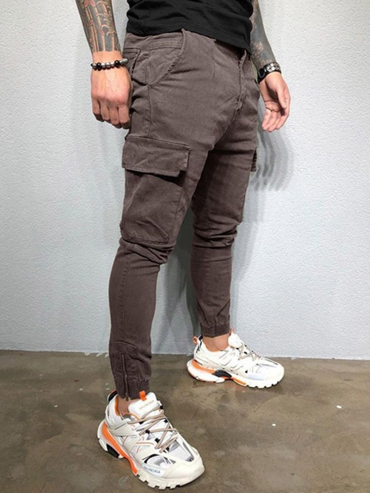 Cargo Pants Fick Vanlig Overall Four Seasons Herr Casual Byxor