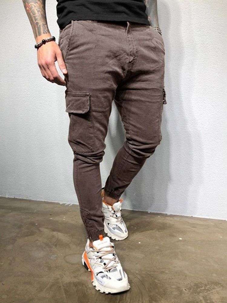 Cargo Pants Fick Vanlig Overall Four Seasons Herr Casual Byxor