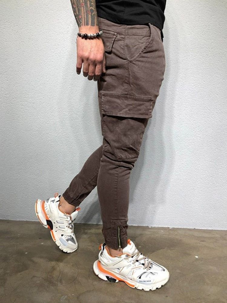 Cargo Pants Fick Vanlig Overall Four Seasons Herr Casual Byxor
