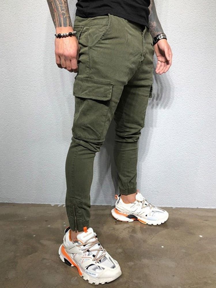 Cargo Pants Fick Vanlig Overall Four Seasons Herr Casual Byxor