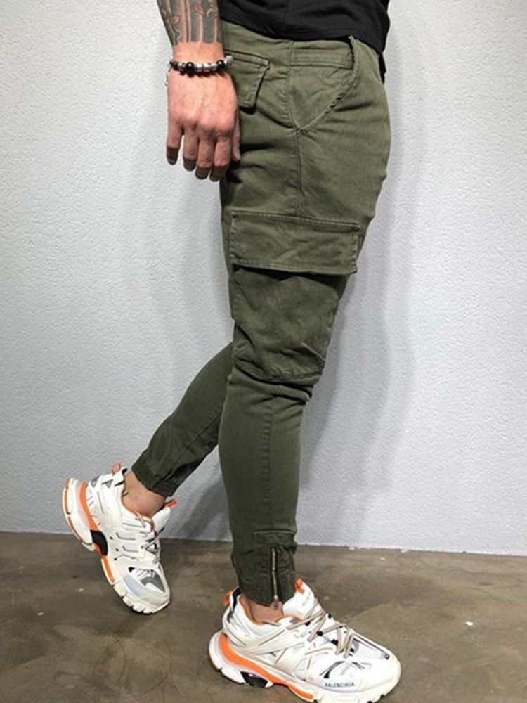 Cargo Pants Fick Vanlig Overall Four Seasons Herr Casual Byxor