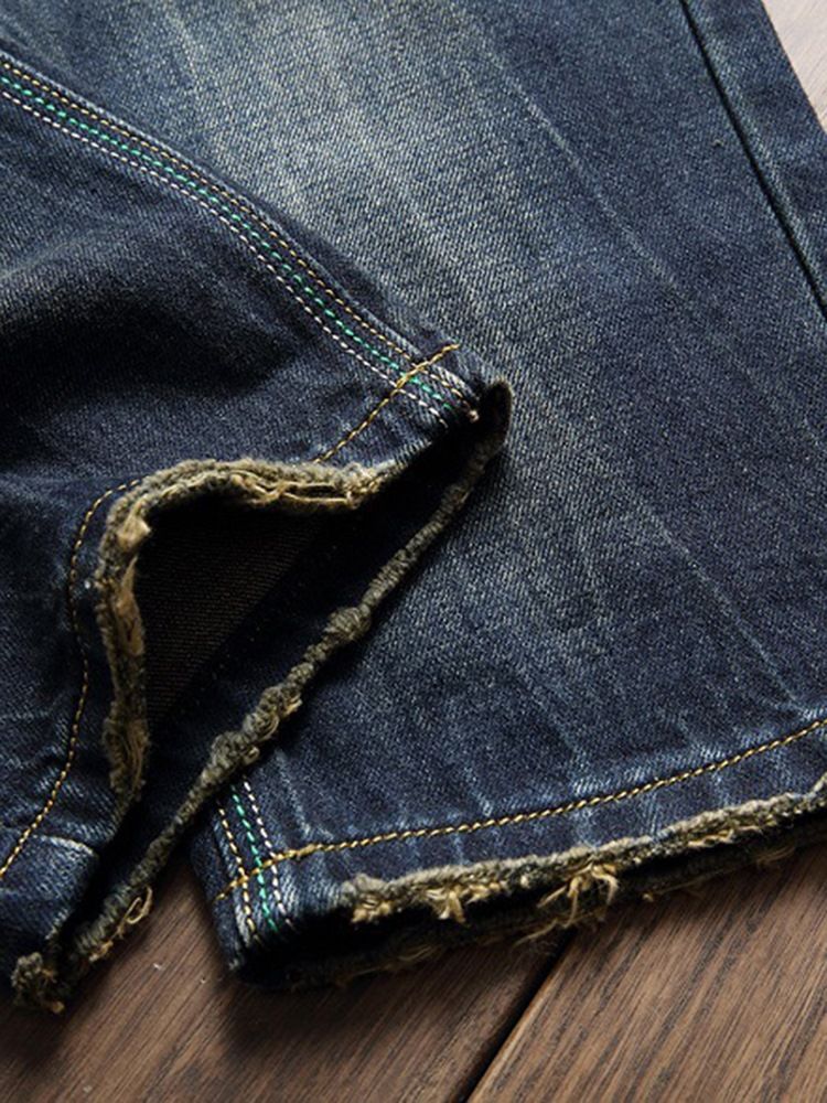 Denimhål Unik Paint Casual Herrbyxor