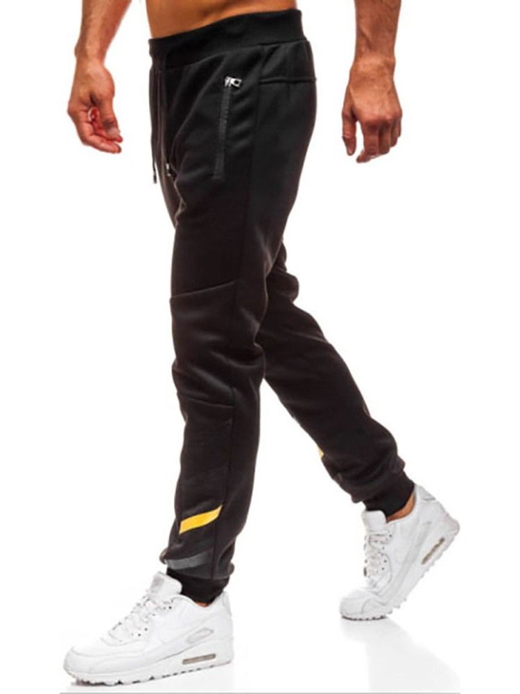 Dragkedja Vanliga Pencil Byxor Spets-Up Sport Casual Herrbyxor
