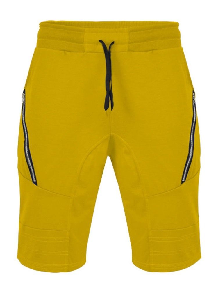 Dragkedja Vanliga Sport Sommar Casual Byxor