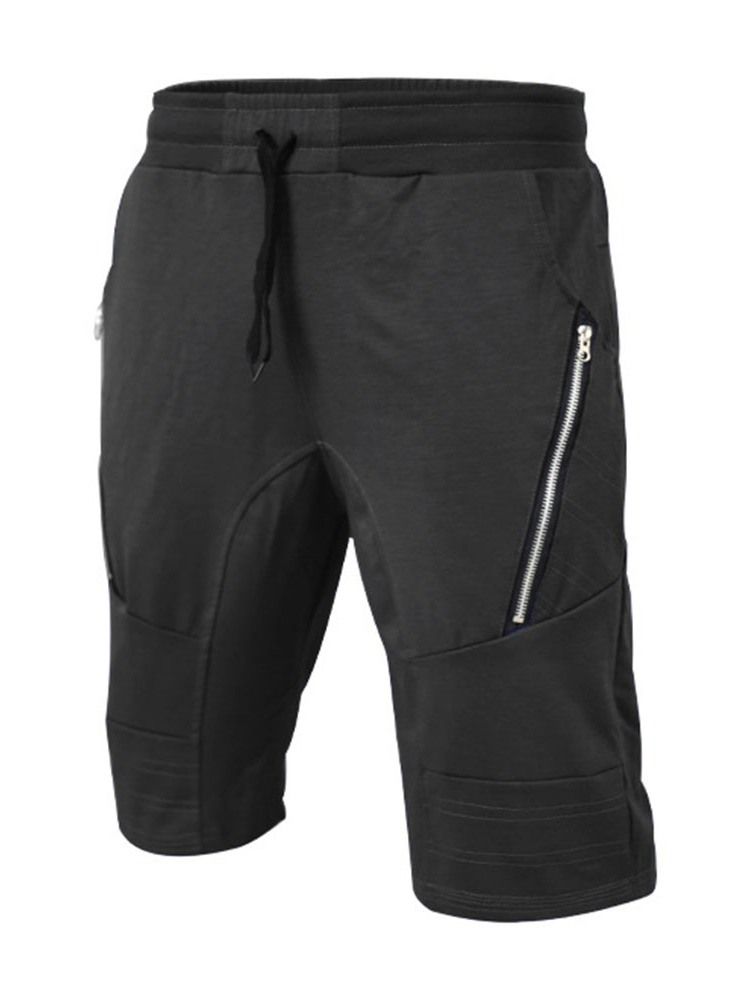 Dragkedja Vanliga Sport Sommar Casual Byxor