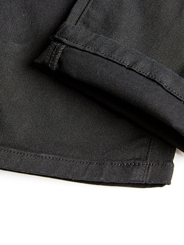 Pencil Byxor Bokstavstryck Med Mitten Av Midjan Fyra Säsonger Män Casual Byxor