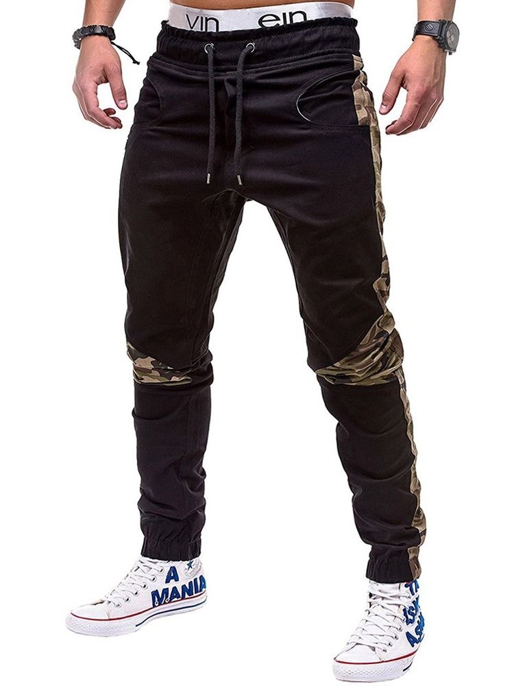Pencil Byxor Print Camouflage Lace-Up Fall Casual Byxor