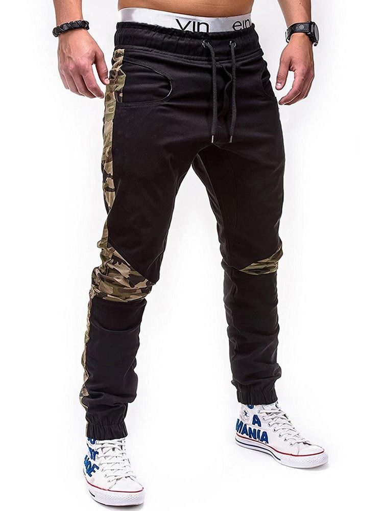 Pencil Byxor Print Camouflage Lace-Up Fall Casual Byxor