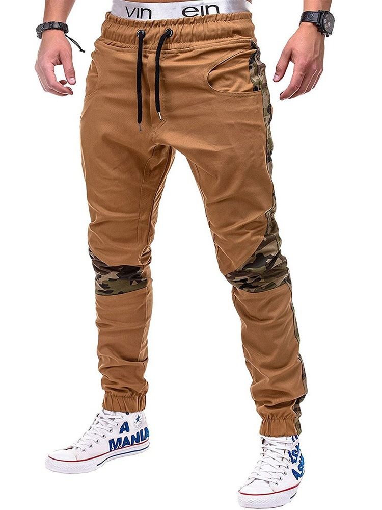 Pencil Byxor Print Camouflage Lace-Up Fall Casual Byxor