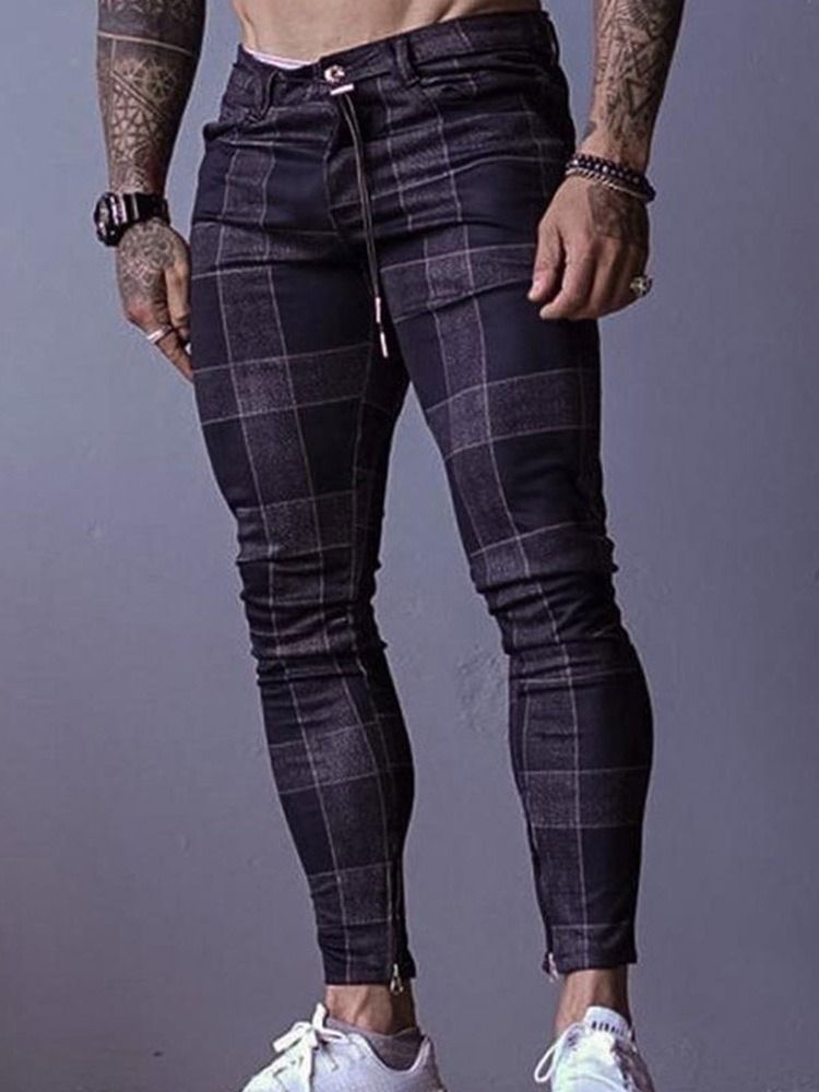 Pencil Pants Print Color Block Four Seasons Fashion Casual Pants