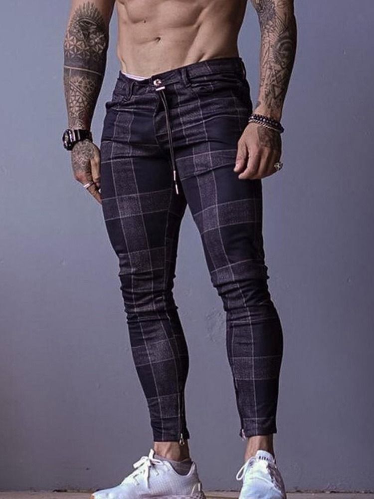 Pencil Pants Print Color Block Four Seasons Fashion Casual Pants