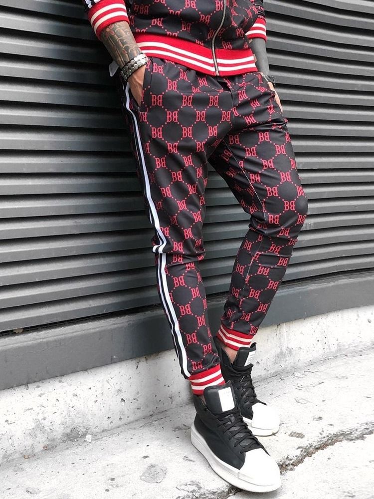Pocket Color Block Herr Casual Byxor