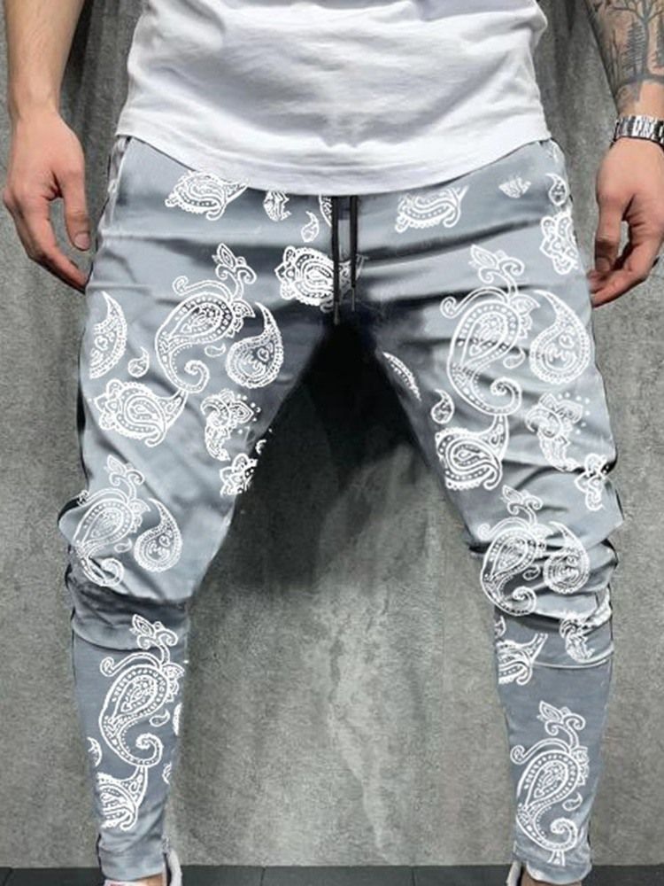 Pocket Lace-Up Herr Casual Pencil Byxor