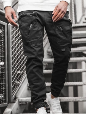 Pocket Pencil Pants Vanliga Mäns Casual Pants
