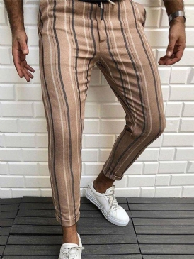 Pocket Stripe Herr Casual Byxor