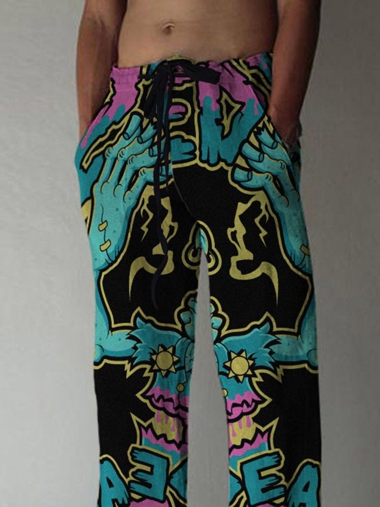 Print Raka Casual Herr Casual Byxor