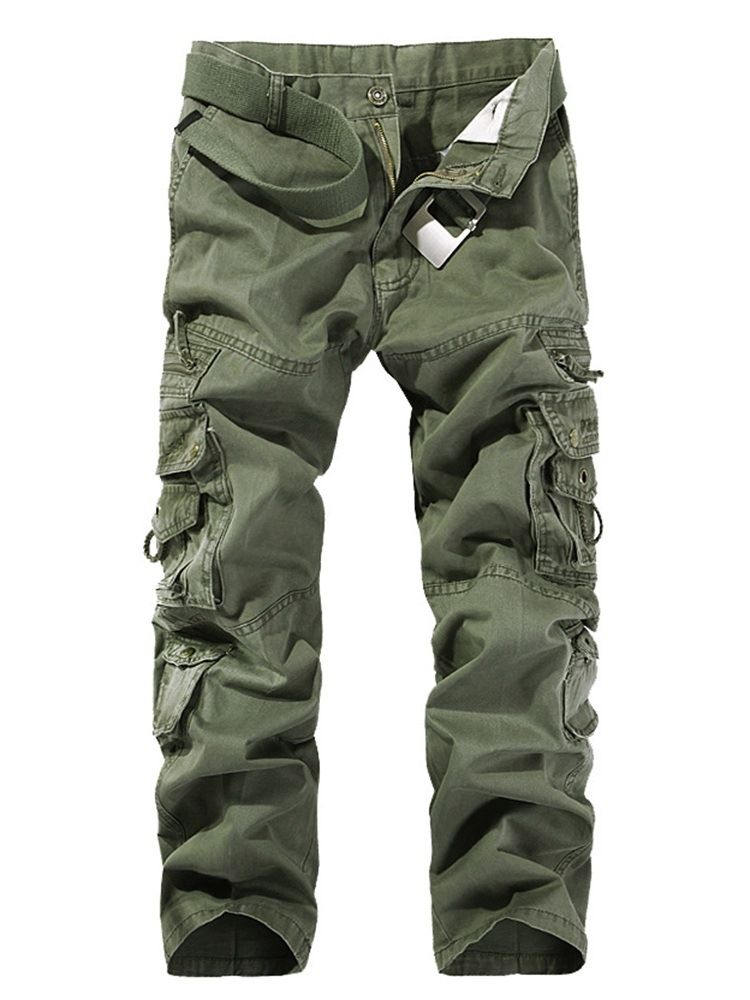 Rak Plain Pocket Zipper Four Seasons Casual Pants