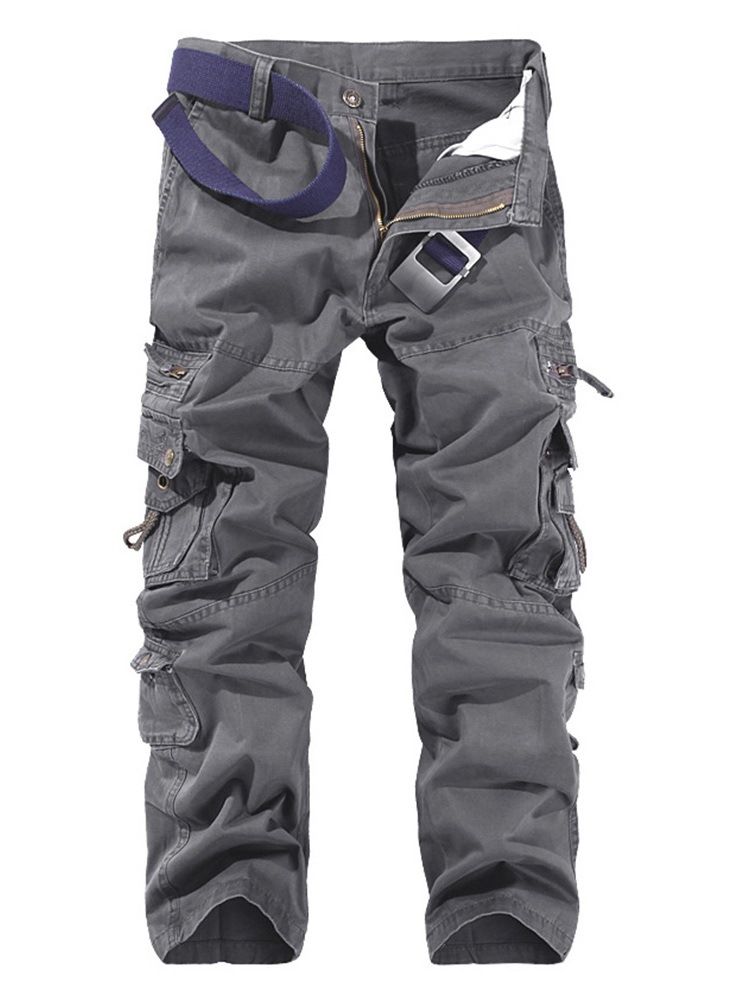 Rak Plain Pocket Zipper Four Seasons Casual Pants