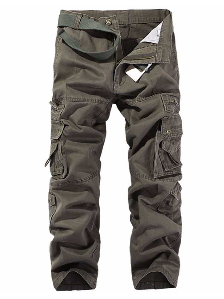 Rak Plain Pocket Zipper Four Seasons Casual Pants