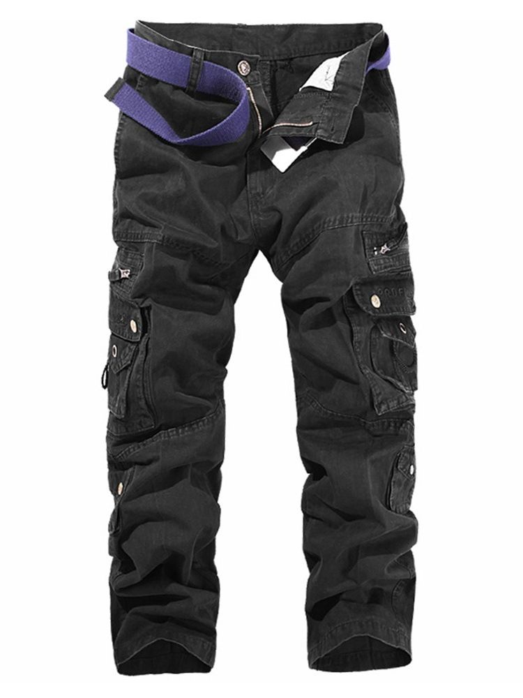 Rak Plain Pocket Zipper Four Seasons Casual Pants