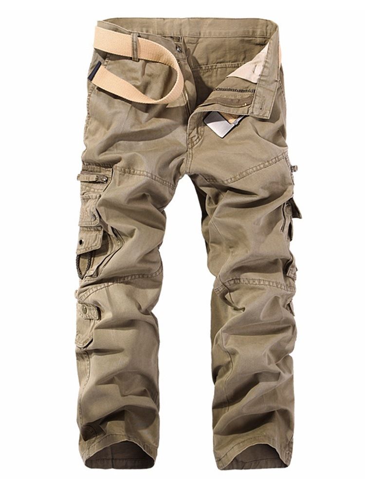 Rak Plain Pocket Zipper Four Seasons Casual Pants