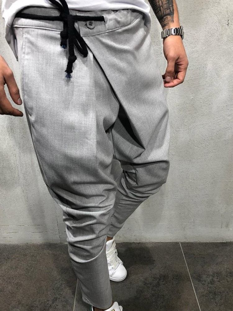 Vanliga Pencil Byxor Mid Waist Casual Casual Byxor