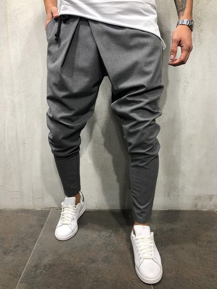 Vanliga Pencil Byxor Mid Waist Casual Casual Byxor