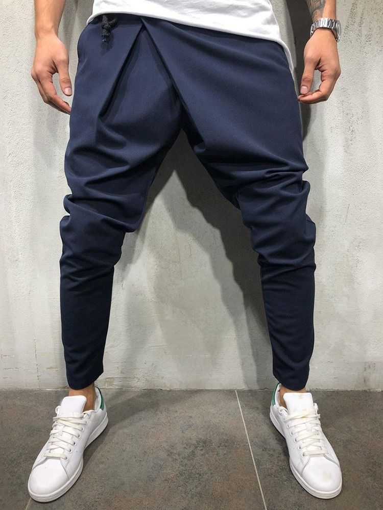 Vanliga Pencil Byxor Mid Waist Casual Casual Byxor