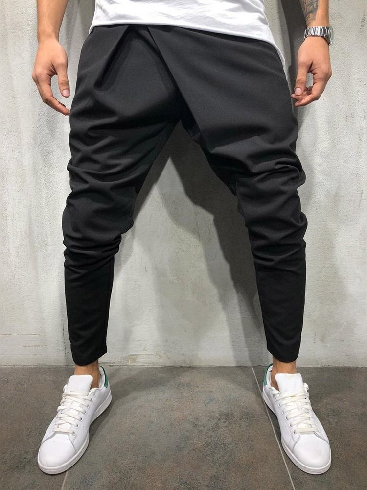 Vanliga Pencil Byxor Mid Waist Casual Casual Byxor