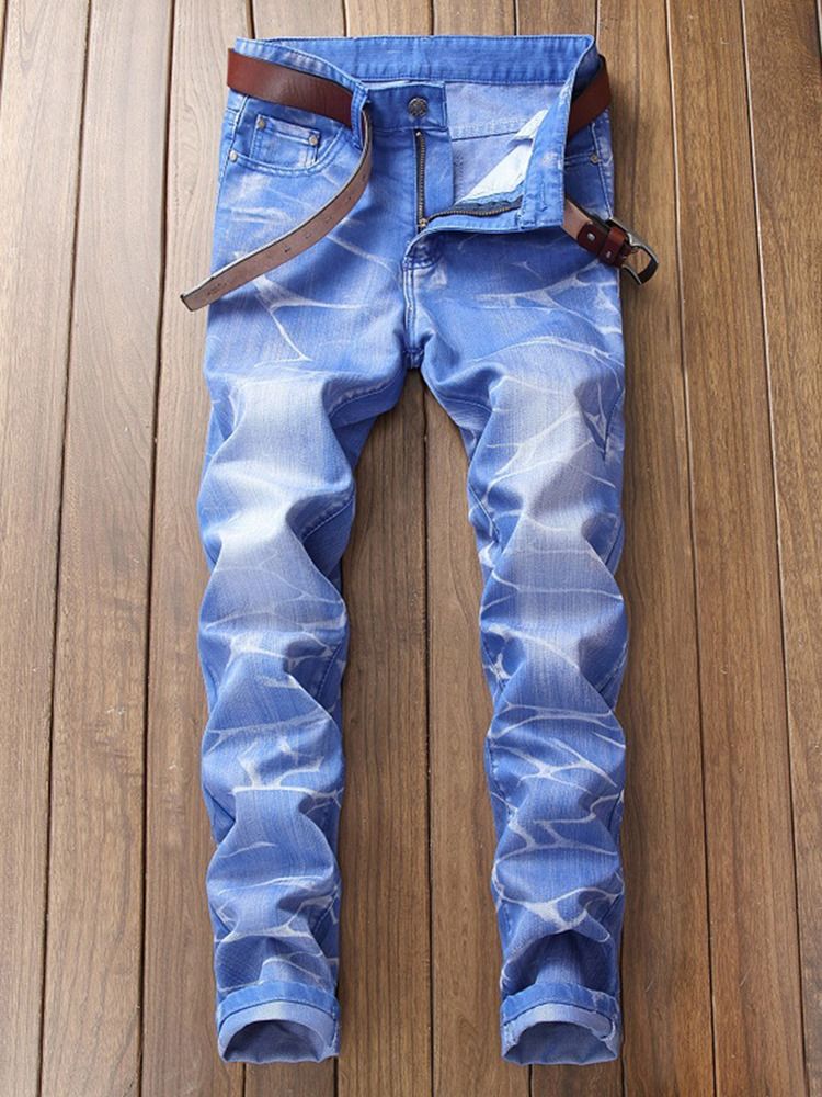 Vanliga Raka Mäns Byxor I Bomull Denim