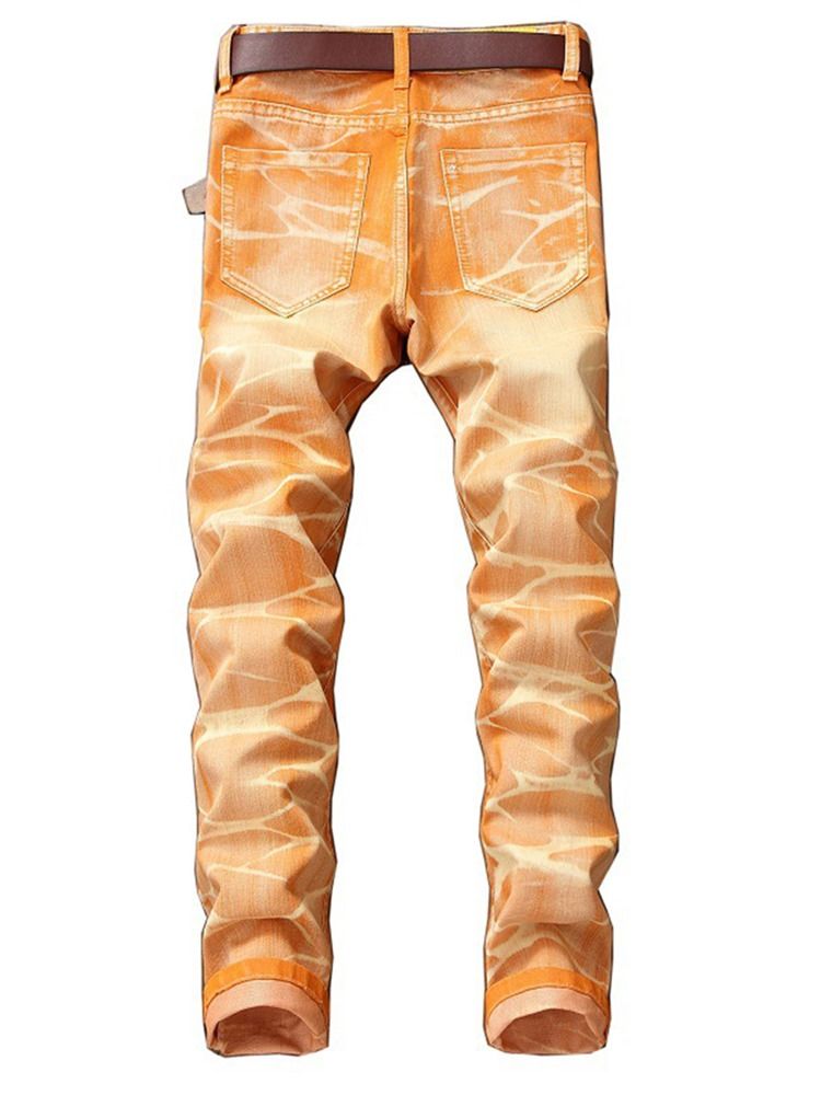 Vanliga Raka Mäns Byxor I Bomull Denim