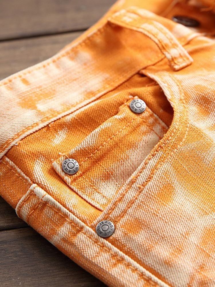 Vanliga Raka Mäns Byxor I Bomull Denim