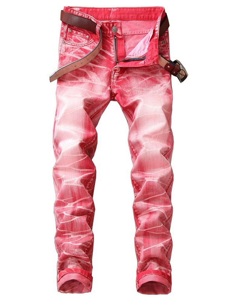 Vanliga Raka Mäns Byxor I Bomull Denim