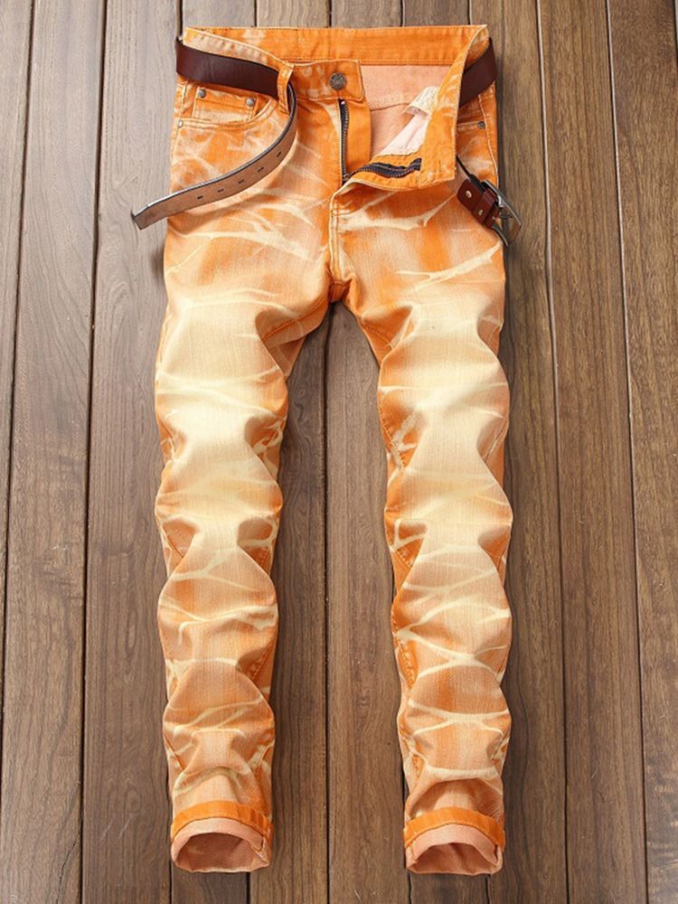 Vanliga Raka Mäns Byxor I Bomull Denim