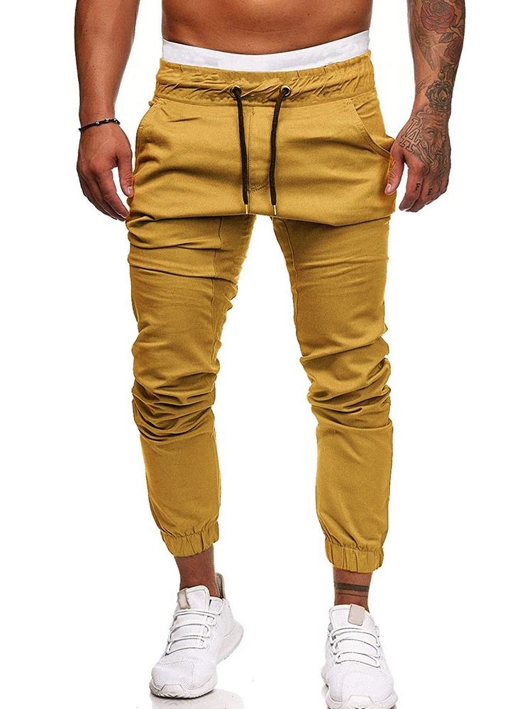 Veckade Vanliga Pencil Byxor Spets-Up Casual Casual Byxor