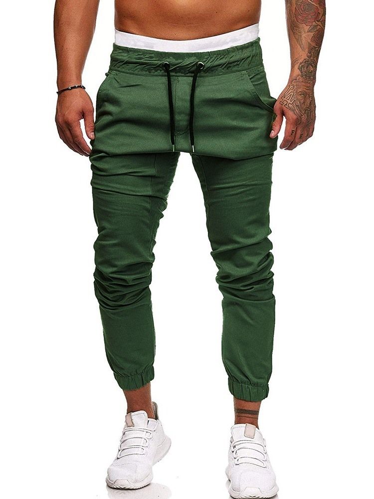 Veckade Vanliga Pencil Byxor Spets-Up Casual Casual Byxor
