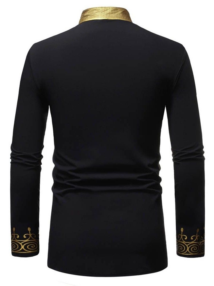Afrikansk Mode Dashiki Casual Print Herrskjorta