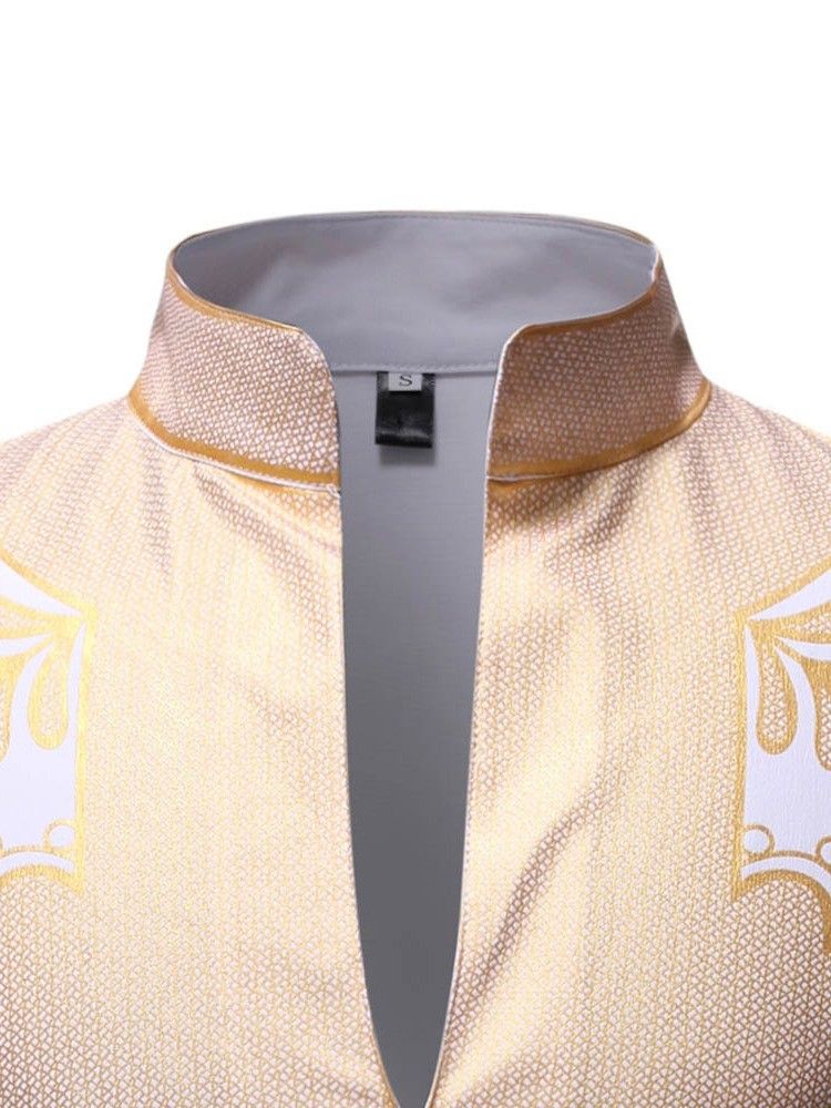 Afrikansk Mode Dashiki Casual Print Herrskjorta