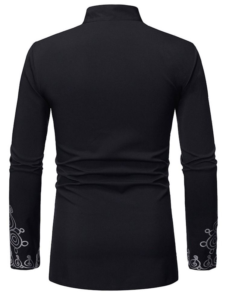 Afrikansk Mode Dashiki Casual Print Slim Herrskjorta