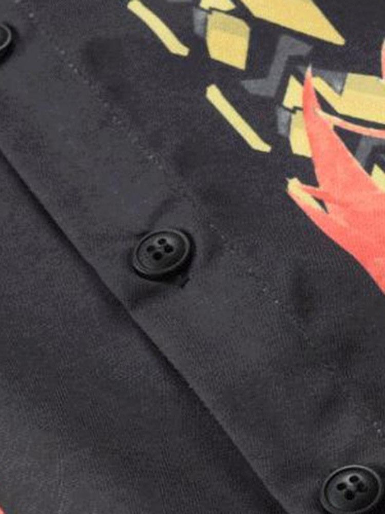 Afrikansk Mode Dashiki Mäns Button Up Casual Skjorta
