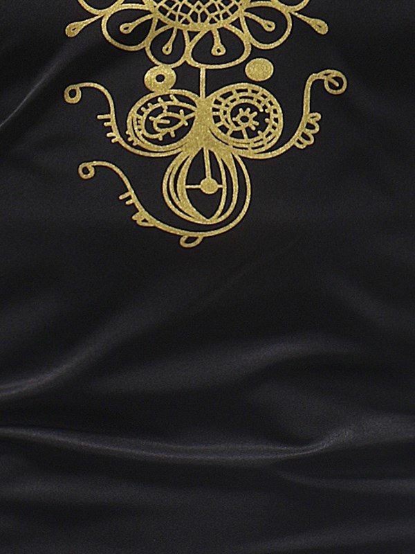Afrikanskt Mode Gyllene Svart Dashiki Print Stand Collar Herrskjortor