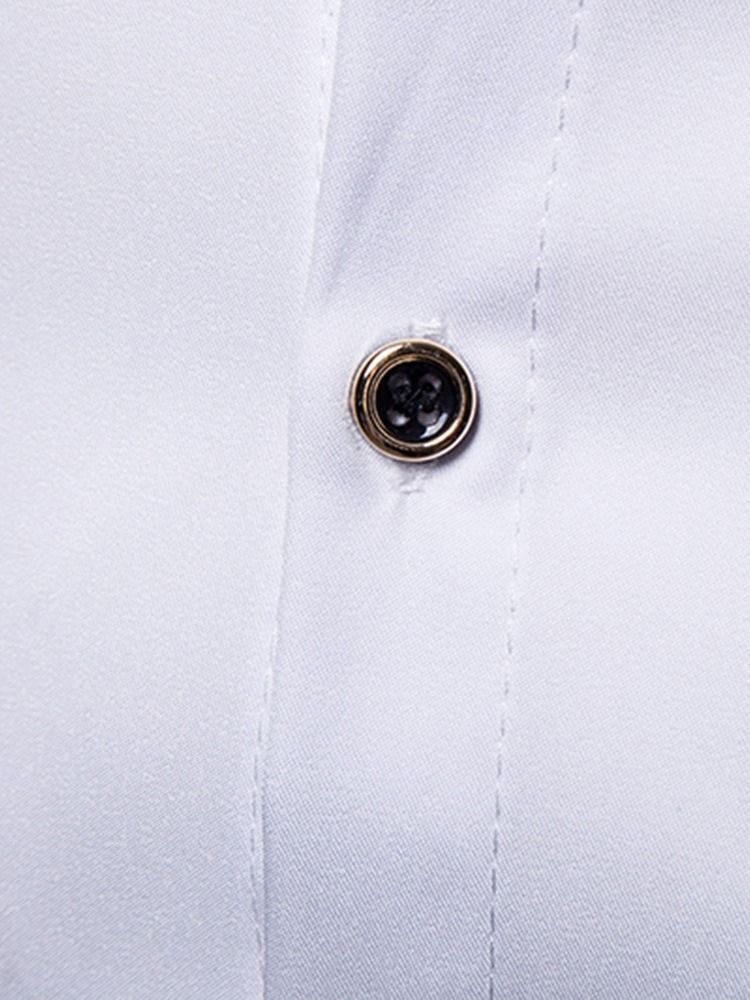 Blommig Tryckt Slim Button Up Lapel Mäns Casual Klänning Shirts