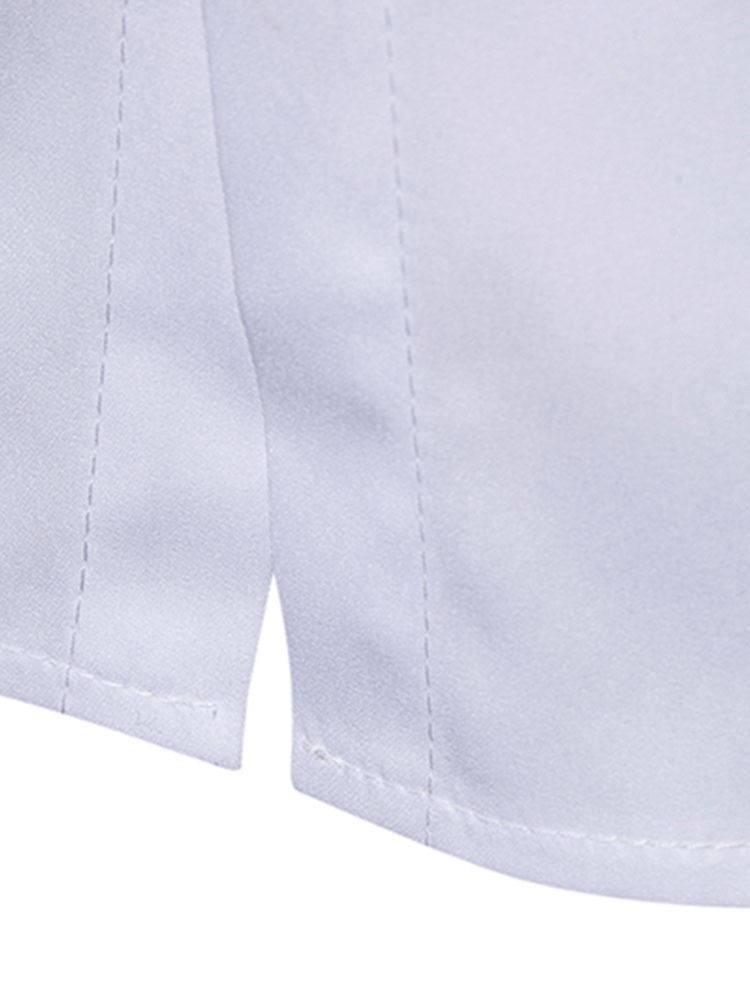 Blommig Tryckt Slim Button Up Lapel Mäns Casual Klänning Shirts