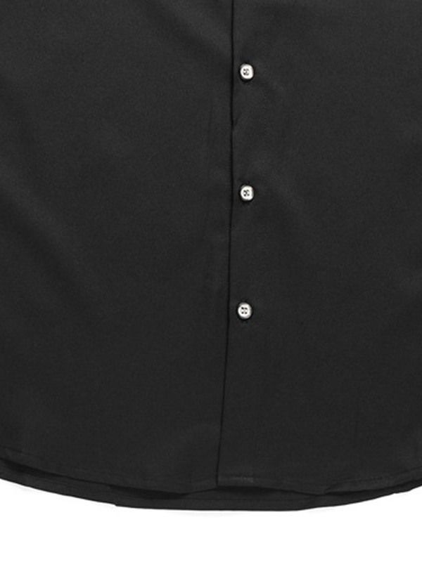 Blommönster Casual Slim Enkelknäppt Herrskjorta
