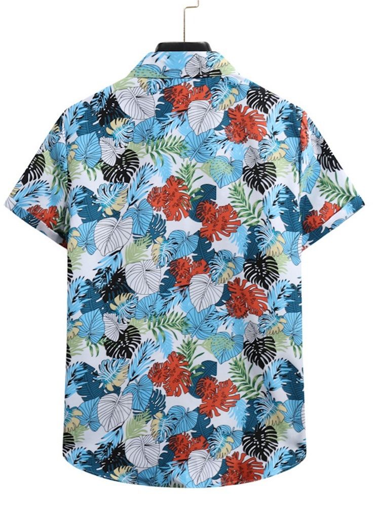 Casual Lapel Blommig Slim Enkelknäppt Tröja För Män