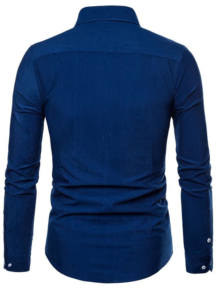 Casual Lapel Vanlig Fall Enkelknäppt Skjorta
