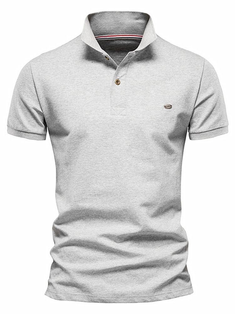 Casual Pikétröja Enkel Modepikétröja